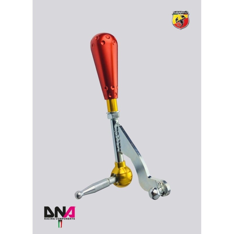 Leva cambio racing stage 2 FIAT 500 Abarth con pomello 695 style anodizzato rosso