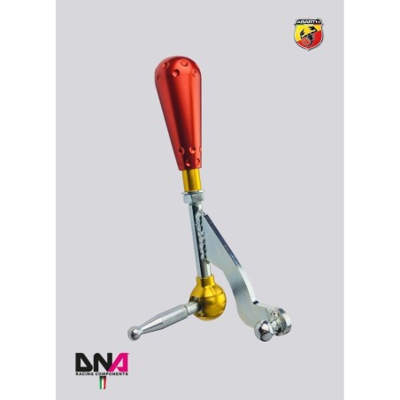 Leva cambio racing stage 2 FIAT 500 Abarth con pomello 695 style anodizzato rosso