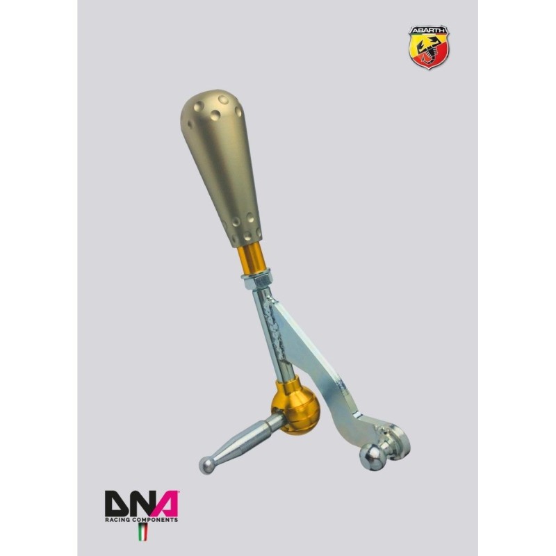 Leva cambio racing FIAT 500 Abarth stage 2 con pomello 695 style anodizzato titanio